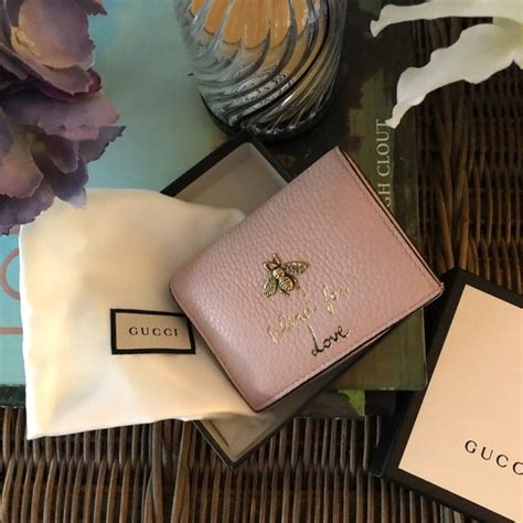 gucci animalier card case pink|GUCCI Animalier Pink leather BLIND FOR LOVE Wallet .